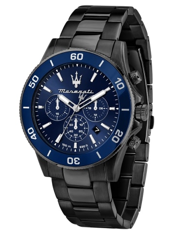 Maserati Herren-Chronograph Competizione Schwarz/Blau