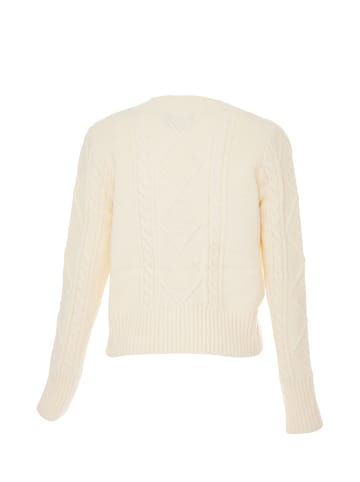 CARNEA Damen Strickjacke in Wollweiss
