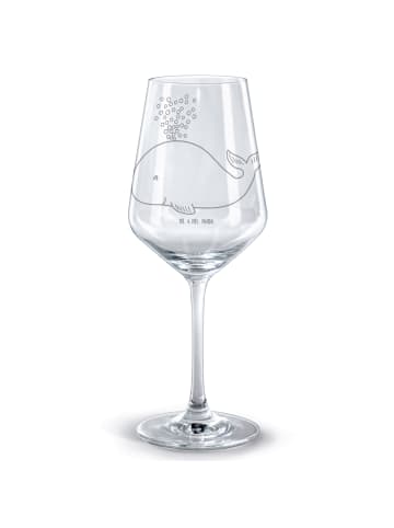 Mr. & Mrs. Panda glas für rotwein Wal Konfetti ohne Spruch in Transparent