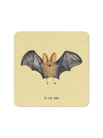 Mr. & Mrs. Panda Tassenuntersetzer Fledermaus Flügel ohne Spruch in Gelb Pastell