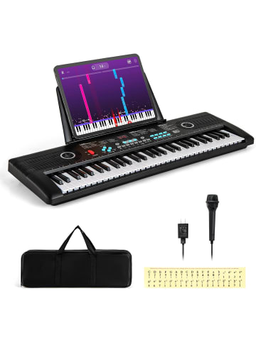 COSTWAY Keyboard Piano 61 Tasten in Schwarz