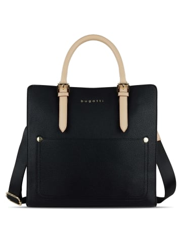 Bugatti Ella - Henkeltasche L 30 cm (beige) in schwarz