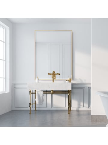 en.casa Wandspiegel Novoli in Gold (H)90cm (B)60cm