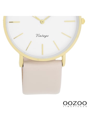Oozoo Analog-Armbanduhr OOZOO Vintage Series beige mittel (ca. 36mm)
