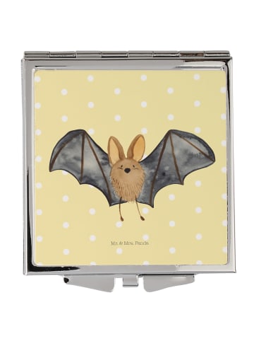 Mr. & Mrs. Panda Reisespiegel Fledermaus Flügel ohne Spruch in Gelb Pastell