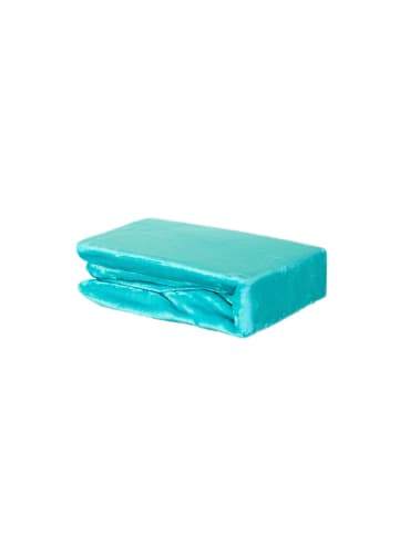 COFI 1453 Plüsch Spannbettlaken mit Rundumgummizug - Cashmere Touch 180 gsm in Petrol