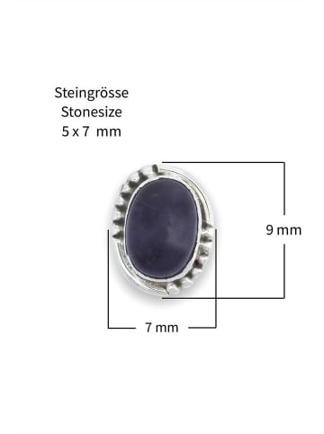 mantraroma 925er Silber - Ohrstecker (L) 9 x (B) 7 mm mit Amethyst