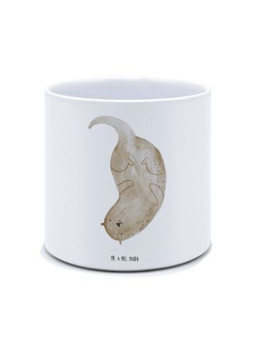 Mr. & Mrs. Panda Pflanzkübel Otter Kopfüber ohne Spruch in Weiß