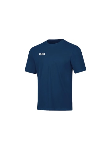 Jako Sport T-Shirt aus Bio-Baumwolle mit Rippkragen in Blau