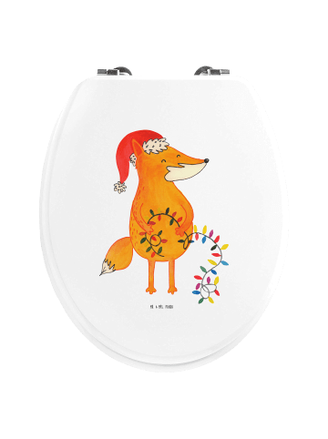 Mr. & Mrs. Panda Toilettendeckel Fuchs Weihnachten ohne Spruch in Weiß