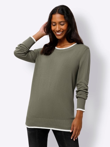 Heine Feinstrickpullover in khaki