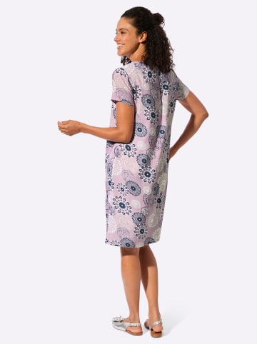 WITT WEIDEN Druck-Kleid in mauve-dunkelblau-bedruckt