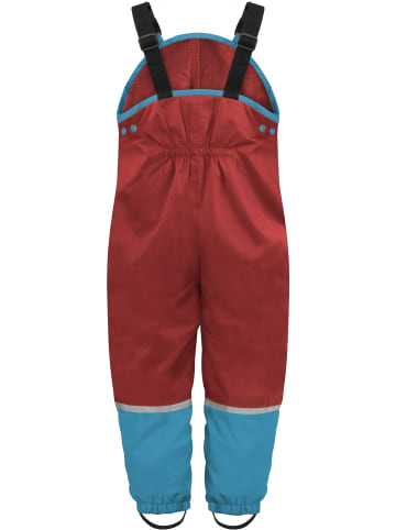 Normani Outdoor Sports Kinder Regenhose mit Hosenträgern Waller in Rot