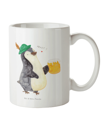 Mr. & Mrs. Panda Kindertasse Pinguin Bier ohne Spruch in Weiß