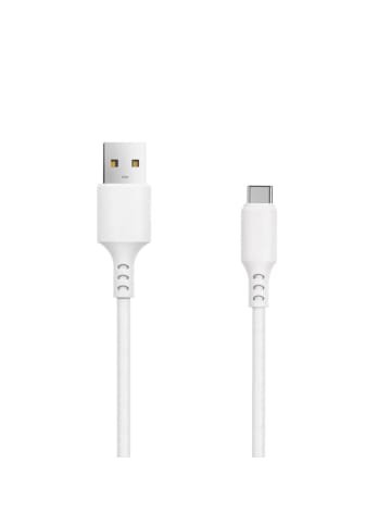 COFI 1453 Setty Ladekabel USB-A auf USB-C 1m 10W 2A Weiß in Transparent