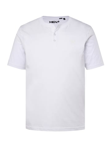 Men Plus Kurzarm T-Shirt in schneeweiß