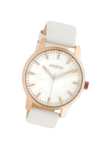 Oozoo Analog-Armbanduhr Oozoo Timepieces weiß groß (ca. 42mm)