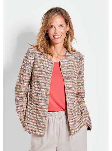 GOLDNER Kurzgröße:  Jacke Bouclé-Jacke mit Multicolor-Design in bunt / gemustert