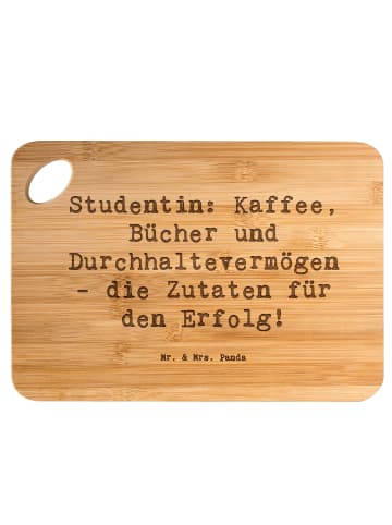 Mr. & Mrs. Panda Holzbrettchen Spruch Studentin Erfolg mit Spruch in Braun