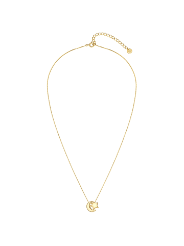 Glanzstücke München Kette Mond/Stern aus Sterling Silber in gelbgold