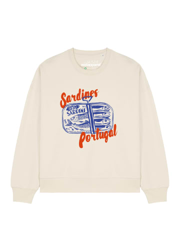 wat? Apparel Sweatshirt Sardines Portugal in Natural Raw