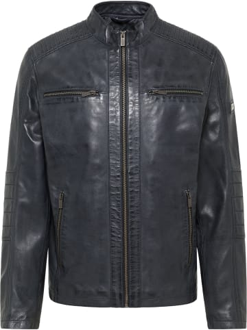 Bruno Banani Lederjacke MADDOX in Anthrazit / Melange