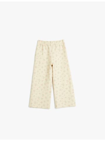 KOTON Sweat Bottoms in Beige Gemustert