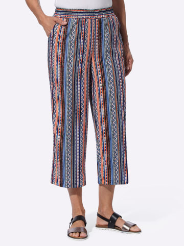 Sieh an! Doppelpack Hosen in aqua-orange-gestreift + royalblau