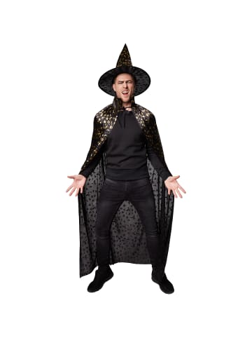 tectake Unisex Erwachsene Set Hut und Umhang Halloween Vielseitiges Karnevals - und Hall