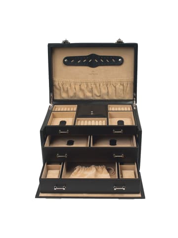 Windrose Ambiance Schmuckkasten Leder 31 cm in schwarz