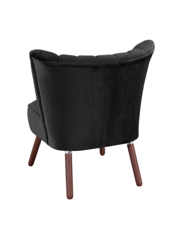 58 aufm Kessel SESSEL Kadisha Bezug Samtvelours Buche nussbaum dunkel / schwarz