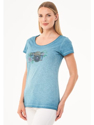 Organication T-Shirt "WOR13329" in Petrolgrün