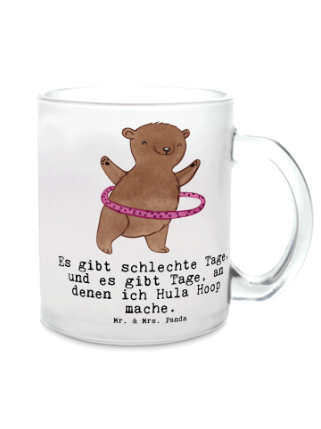 Mr. & Mrs. Panda Haferl Bär Hula Hoop mit Spruch in Transparent