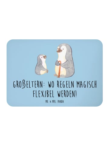 Mr. & Mrs. Panda magnet Großeltern Magie mit Spruch in Blau Pastell