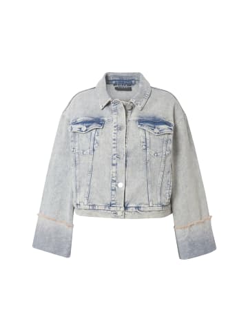 Ulla Popken Jeansjacke in mattes jeansblau