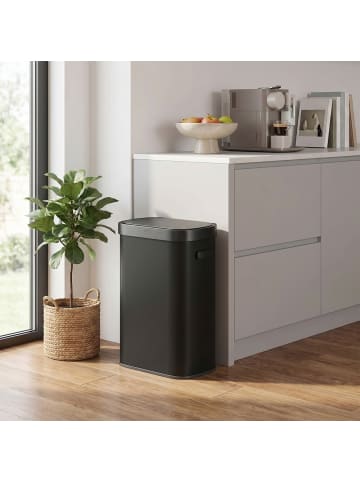 SONGMICS Abfalleimer Powe in Schwarz - (B)27.1 x (H)58.7 x (T)42.5 cm - 50 L