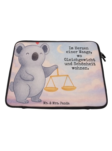 Mr. & Mrs. Panda Notebook Tasche Waage Astrologie Design mit Spruch in Weiß