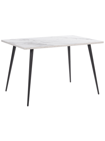 Beliani Esszimmertisch SANTIAGO in Weiß/Schwarz - (W) 80 x (H) 76 x (L) 120 cm
