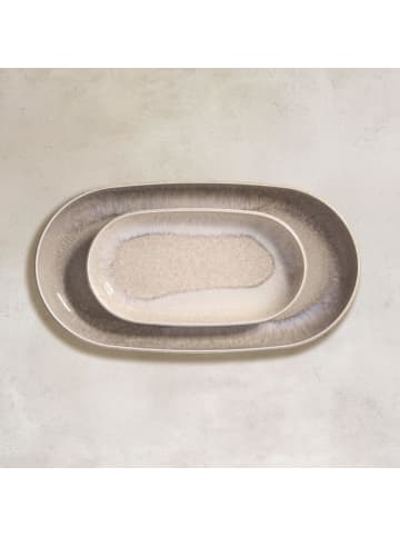 like. by Villeroy & Boch 2-tlg. Servierplatten-Set Perlemor Sand in Beige – in beige