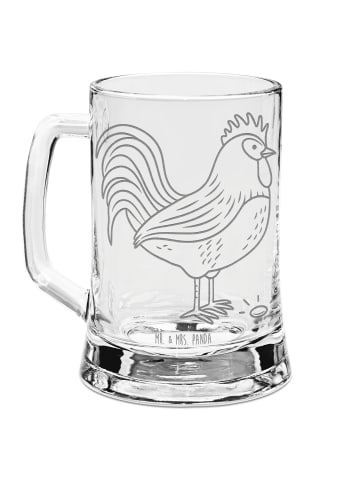 Mr. & Mrs. Panda Bierkrug Hahn Korn ohne Spruch in Transparent
