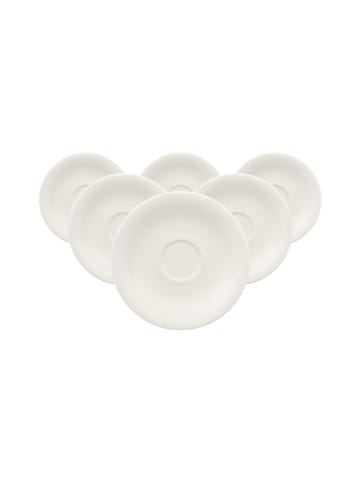 Villeroy & Boch 6er Set Espressountertassen New Cottage Basic ø 12 cm weiß in weiß