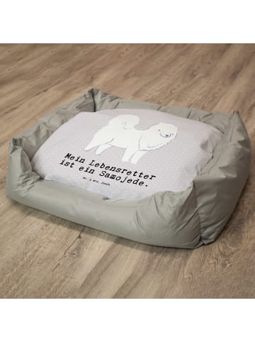 Mr. & Mrs. Panda Hundesofa Menschojede Lebensretter mit Spruch in Grau Pastell