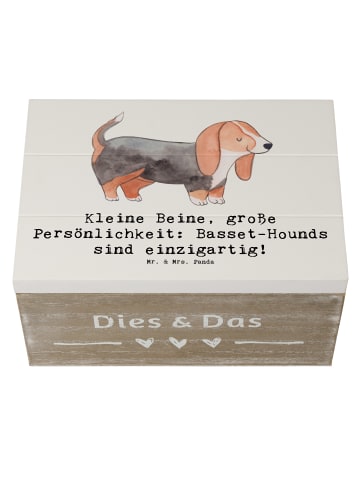 Mr. & Mrs. Panda Aufbewahrungsbox Basset Hound Persönlichkeit mi... in Weiß