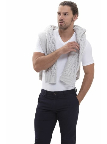 Mey V-Kragen T-Shirt für Herren in weiss