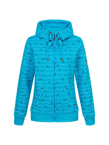 DEPROC Active Kapuzensweatshirt ANKERGLUTWELLE in Blau