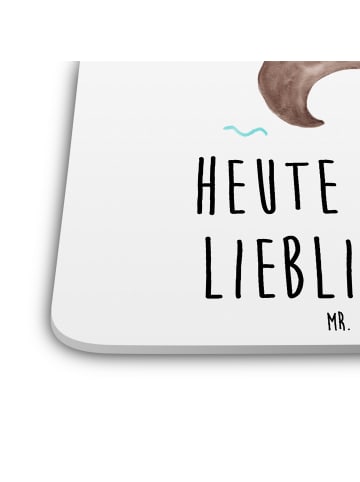 Mr. & Mrs. Panda Untersetzer Otter Seerose mit Spruch in Weiß