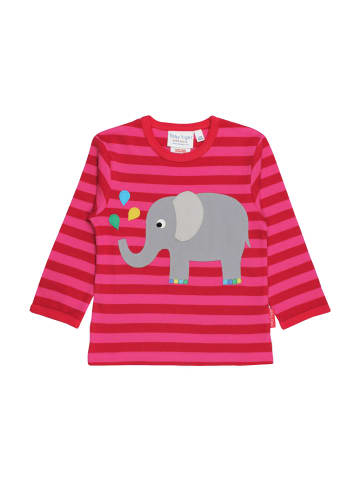 Toby Tiger Langarmshirt mit Elefanten Applikation in rosa