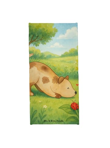 Mr. & Mrs. Panda Baumwollhandtuch Hund Marienkäfer Design ohne S... in Weiß