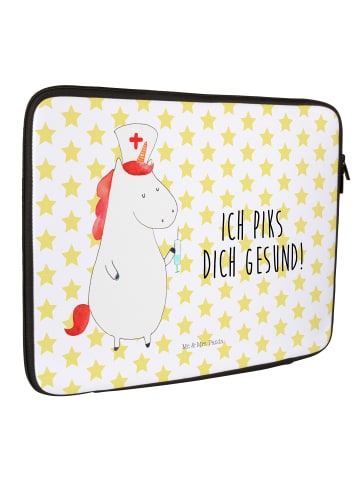 Mr. & Mrs. Panda Notebook Tasche Einhorn Krankenschwester mit Sp... in Weiß