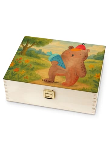 Mr. & Mrs. Panda Holz Teebox Bär Schultüte Design ohne Spruch in Weiß